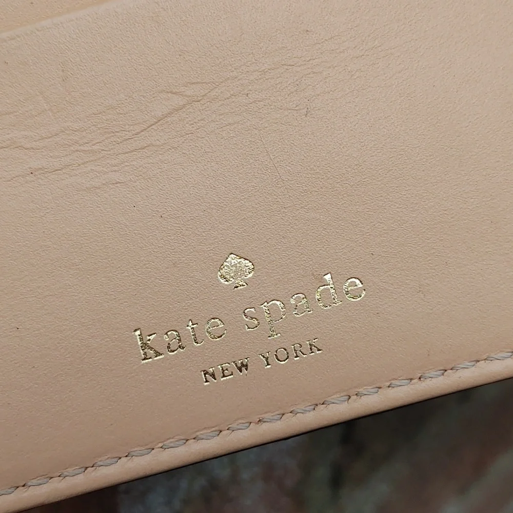 Kate Spade Bright Green Wellesley Graham Leather Card Case (1370)